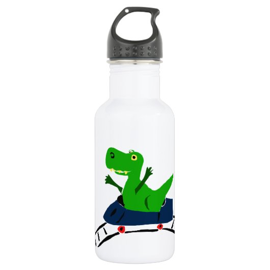 XX lustiger T-rex Dinosaurier auf Trinkflasche (Vorderseite)