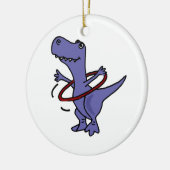 XX lustiger T-rex Dinosaurier unter Verwendung Keramikornament (Links)