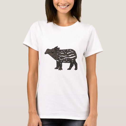 XX lustiger Tapir-Cartoon T-Shirt (Vorderseite)