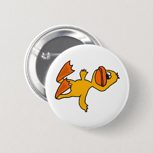 XX lustiger toter Enten-Cartoon Button (Vorne & Hinten)
