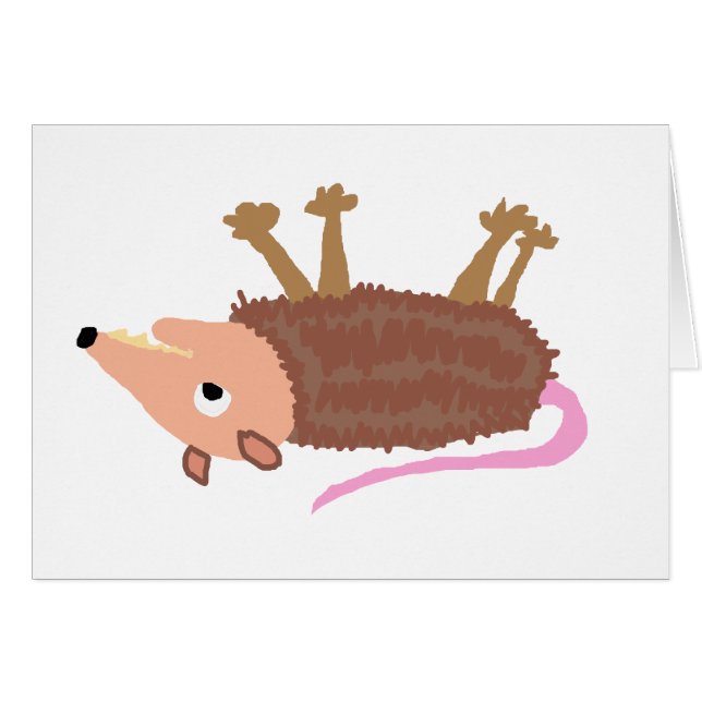 XX lustiger toter Opossum Roadkill Cartoon (Vorderseite (Horizontal))