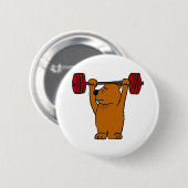 XX lustiges Braunbär-Gewichts-Anheben Button (Vorne & Hinten)