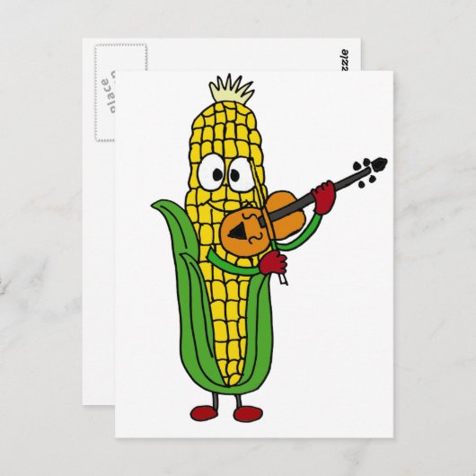 XX - Maispiele oder Geige Postkarte (Vorne/Hinten)