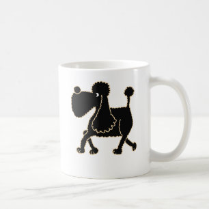 XX niedlicher schwarzer Pudel-Entwurf Kaffeetasse