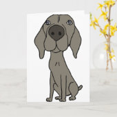 XX - Niedliches Weimaraner-Design Karte (Gelbe Blume)