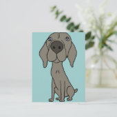 XX - Niedliches Weimaraner-Design Postkarte (Stehend Vorderseite)