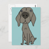 XX - Niedliches Weimaraner-Design Postkarte (Vorne/Hinten)