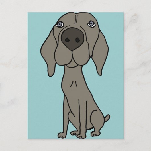 XX - Niedliches Weimaraner-Design Postkarte (Vorderseite)