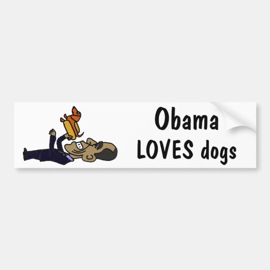 XX Obama-LIEBEN Hunde Autoaufkleber (Vorne)