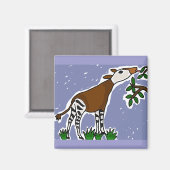 XX - Okapi Art Cartoon Magnet (Vorderseite/Rückseite)