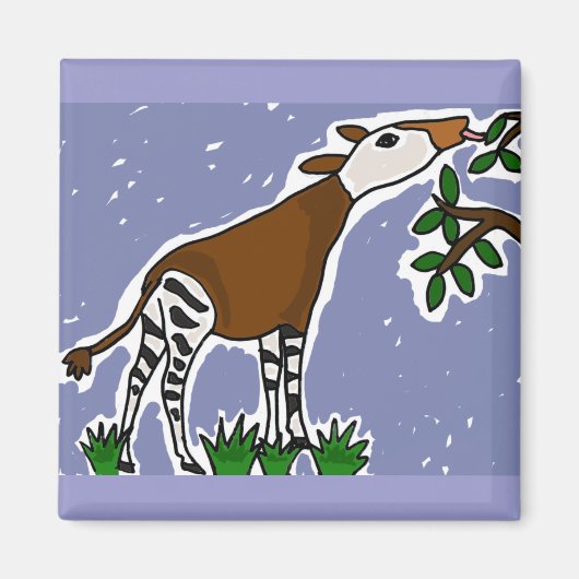 XX - Okapi Art Cartoon Magnet (Vorne)