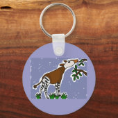 XX - Okapi Art Cartoon Schlüsselanhänger (Vorderseite)