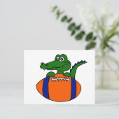 XX: Phantastischer Gator auf einem Fußballspiel-Ca Postkarte (Stehend Vorderseite)