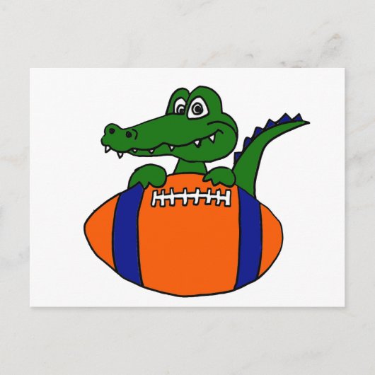XX: Phantastischer Gator auf einem Fußballspiel-Ca Postkarte (Vorderseite)