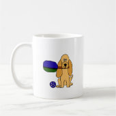 XX Pickleball Cockerspaniel-Cartoon Kaffeetasse (Links)