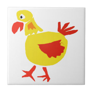 XX Primitiv-Kunst-Huhn Fliese