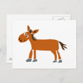 XX - Primitive Art Horse Cartoon Postkarte (Vorne/Hinten)