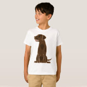 XX Schokoladen-Labrador retriever-Hündchen T-Shirt (Vorne ganz)