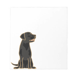 XX - Schwarzer Labrador-Cartoon Notizblock