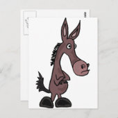XX- Stubborn-Cartoon oder Donky Postkarte (Vorne/Hinten)
