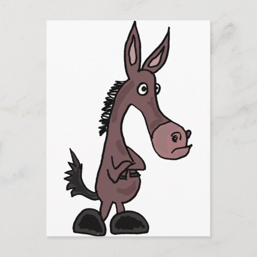 XX- Stubborn-Cartoon oder Donky Postkarte (Vorderseite)