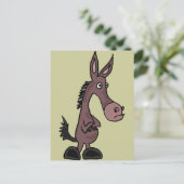 XX- Stubborn-Mule oder Donky-Cartoon Postkarte (Stehend Vorderseite)