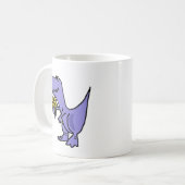 XX T-Rex Dinosaurier, der Bananen-Cartoon isst Kaffeetasse (Vorderseite Links)