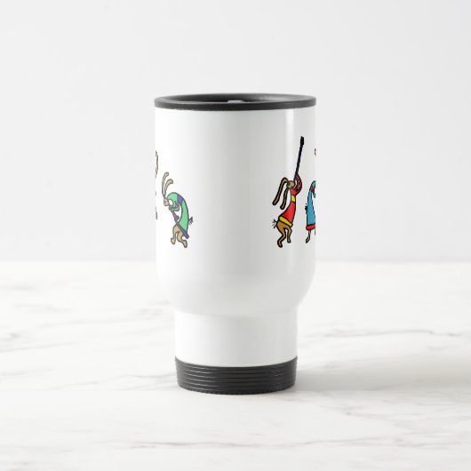 XX tanzende Häschen Reisebecher (Mittel)