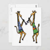XX- TanzGiraffen Postkarte (Vorne/Hinten)