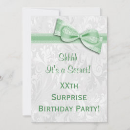 XX. ÜBERRASCHUNG Geburtstagsparty Damask und Bow Einladung