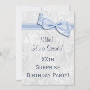 XX. ÜBERRASCHUNG Geburtstagsparty Damask und Bow Einladung