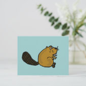 XX - Unglaublich witzig Biber-Cartoon Postkarte (Stehend Vorderseite)