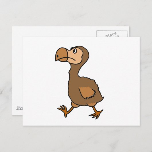 XX - Unglaublich witzig Dodo-Bird-Design Postkarte (Vorne/Hinten)