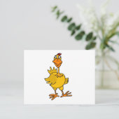 XX - Unglaublich witzig Goofy Chicken Postkarte (Stehend Vorderseite)