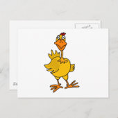 XX - Unglaublich witzig Goofy Chicken Postkarte (Vorne/Hinten)