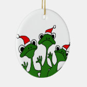 XX Weihnachtsbaum-Frosch-Cartoon Keramikornament (Rechts)