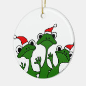 XX Weihnachtsbaum-Frosch-Cartoon Keramikornament (Links)