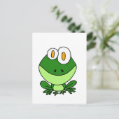 XX- Witziger Grüner Frosch-Cartoon Postkarte (Stehend Vorderseite)