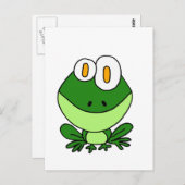 XX- Witziger Grüner Frosch-Cartoon Postkarte (Vorne/Hinten)