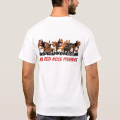 XXL ROTES T-SHIRT NASEN-PITBULL - RCK PITBULLS (Rückseite)