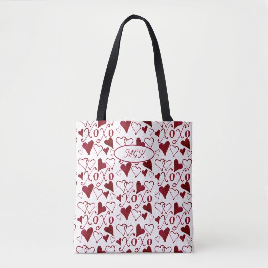 XXOO Hand-Illustrated Coquette Valentine's Day Tasche (Vorderseite)