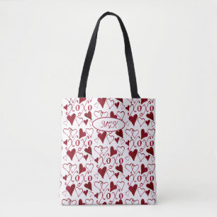 XXOO handillustrierte kokette Valentinstag-Tasche Tasche