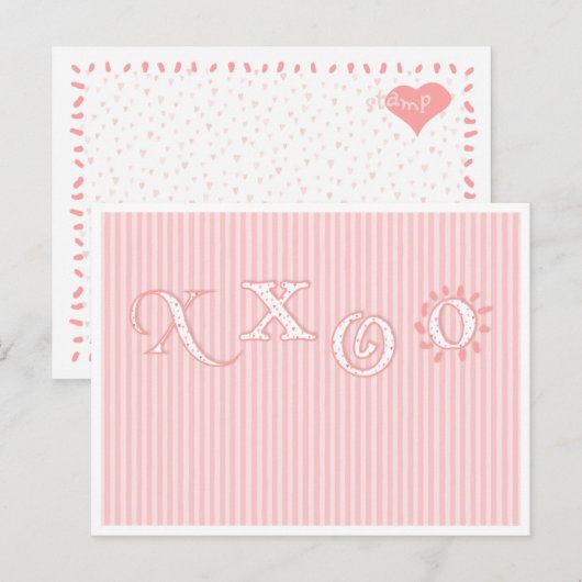 xxoo postkarte (Vorne/Hinten)