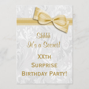 XXth ÜBERRASCHUNG Geburtstags-Party-Damast und Einladung