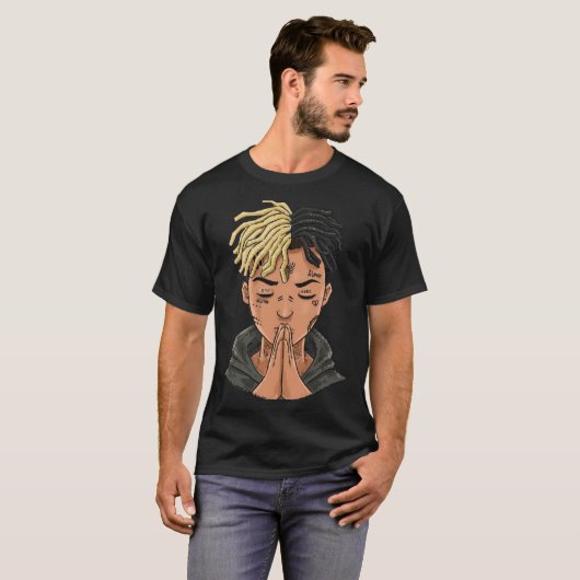 XXXTentation draw cartoon RIP legend Rap Premium g T-Shirt (Vorne ganz)