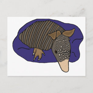 XY- Baby Armadillo auf einem Kissendesign Postkarte