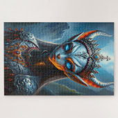 Xylanthia das Gehörnte Orakel - Dark Fantasy Elf Puzzle (Horizontal)