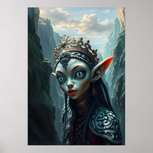 Xylariel Abyssal Canyon Königin Dark Fantasy Poster