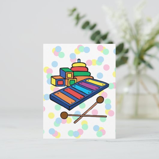 Xylofon Postkarte (Stehend Vorderseite)