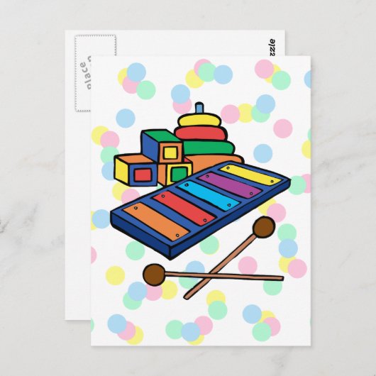 Xylofon Postkarte (Vorne/Hinten)